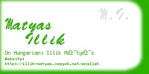 matyas illik business card